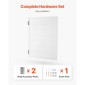 VEVOR Swinging Cafe Doors, Single Indoor Saloon Doors 81,3 x 106,7 cm, τετράγωνο σχέδιο από ξύλο πεύκου, με μεντεσέδες & κιτ υλικού, εύκολο στην εγκατάσταση, για είσοδο παμπ Κουζίνας στο Hallway, Λευκό