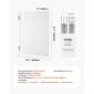 VEVOR Swinging Cafe Doors, Single Indoor Saloon Doors 81,3 x 106,7 cm, τετράγωνο σχέδιο από ξύλο πεύκου, με μεντεσέδες & κιτ υλικού, εύκολο στην εγκατάσταση, για είσοδο παμπ Κουζίνας στο Hallway, Λευκό