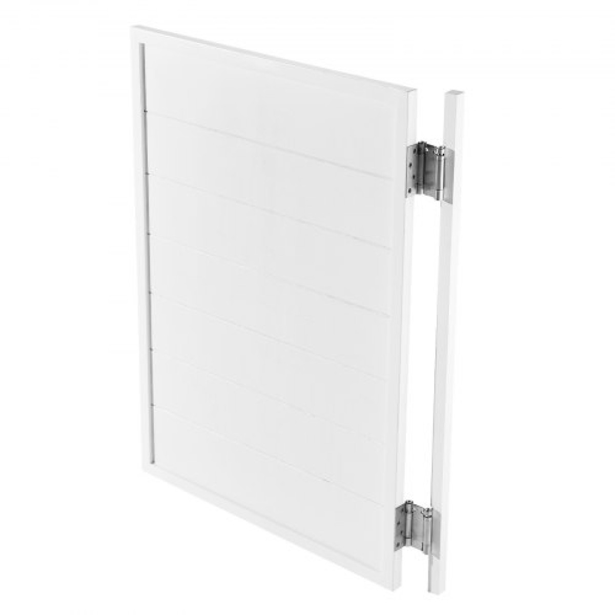 VEVOR Swinging Cafe Doors, Single Indoor Saloon Doors 81,3 x 106,7 cm, τετράγωνο σχέδιο από ξύλο πεύκου, με μεντεσέδες & κιτ υλικού, εύκολο στην εγκατάσταση, για είσοδο παμπ Κουζίνας στο Hallway, Λευκό
