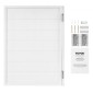 VEVOR Swinging Cafe Doors, Single Indoor Saloon Doors 81,3 x 106,7 cm, τετράγωνο σχέδιο από ξύλο πεύκου, με μεντεσέδες & κιτ υλικού, εύκολο στην εγκατάσταση, για είσοδο παμπ Κουζίνας στο Hallway, Λευκό