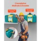 VEVOR φορητός σταθμός πλύσης ματιών 30L/8 Gal, Εγκεκριμένος από τον OSHA Σταθμός πλύσης ματιών Επιτοίχιος/σε επίπεδη επιφάνεια, Μονάδα πλύσης ματιών έκτακτης ανάγκης με 2 σπρέι, Μονάδες πλύσης ματιών πρώτων βοηθειών για σχολεία, εργαστήρια, εργοστάσια, πρ