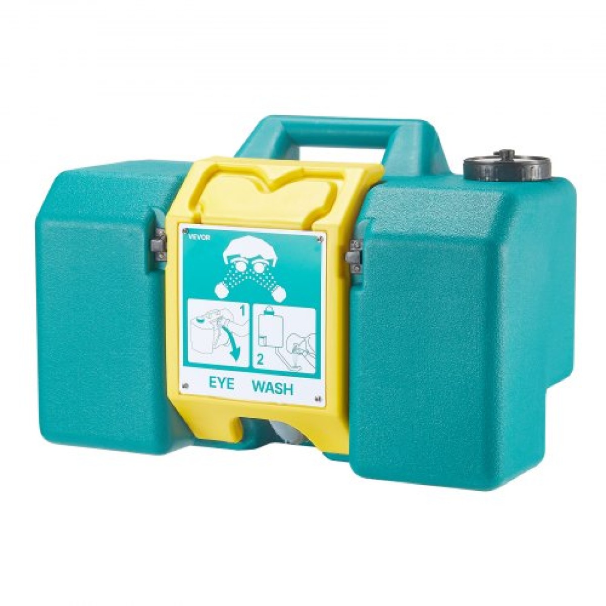 VEVOR φορητός σταθμός πλύσης ματιών 30L/8 Gal, Εγκεκριμένος από τον OSHA Σταθμός πλύσης ματιών Επιτοίχιος/σε επίπεδη επιφάνεια, Μονάδα πλύσης ματιών έκτακτης ανάγκης με 2 σπρέι, Μονάδες πλύσης ματιών πρώτων βοηθειών για σχολεία, εργαστήρια, εργοστάσια, πρ