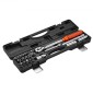 VEVOR Click Torque Wrench Set, 3/8 Inch Drive, 5-60 N.m / 3,7-44,3 lbf.ft, Dual-direction, 72-Tooth, ±3% High Precision, with Sockets, Bits, Extension Bar, Spank Sockets, Adapter, Orange