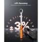 VEVOR Click Torque Wrench Set, 3/8 Inch Drive, 5-60 N.m / 3,7-44,3 lbf.ft, Dual-direction, 72-Tooth, ±3% High Precision, with Sockets, Bits, Extension Bar, Spank Sockets, Adapter, Orange