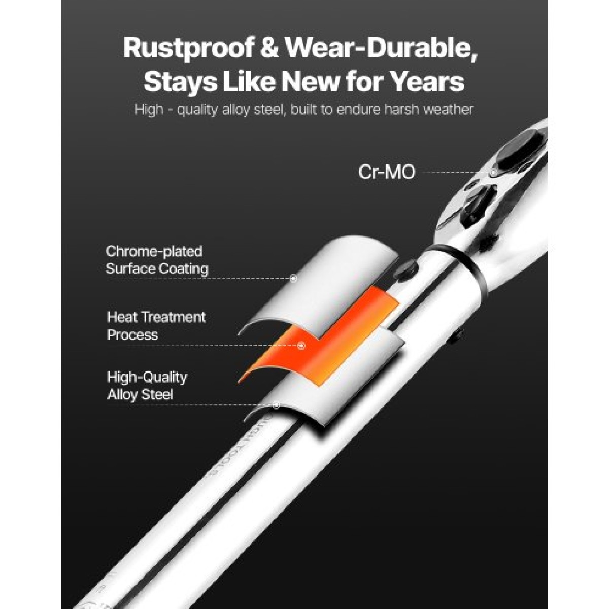 VEVOR Click Torque Wrench Set, 3/8 Inch Drive, 5-60 N.m / 3,7-44,3 lbf.ft, Dual-direction, 72-Tooth, ±3% High Precision, with Sockets, Bits, Extension Bar, Spank Sockets, Adapter, Orange