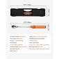 VEVOR Click Torque Wrench Set, 3/8 Inch Drive, 5-60 N.m / 3,7-44,3 lbf.ft, Dual-direction, 72-Tooth, ±3% High Precision, with Sockets, Bits, Extension Bar, Spank Sockets, Adapter, Orange