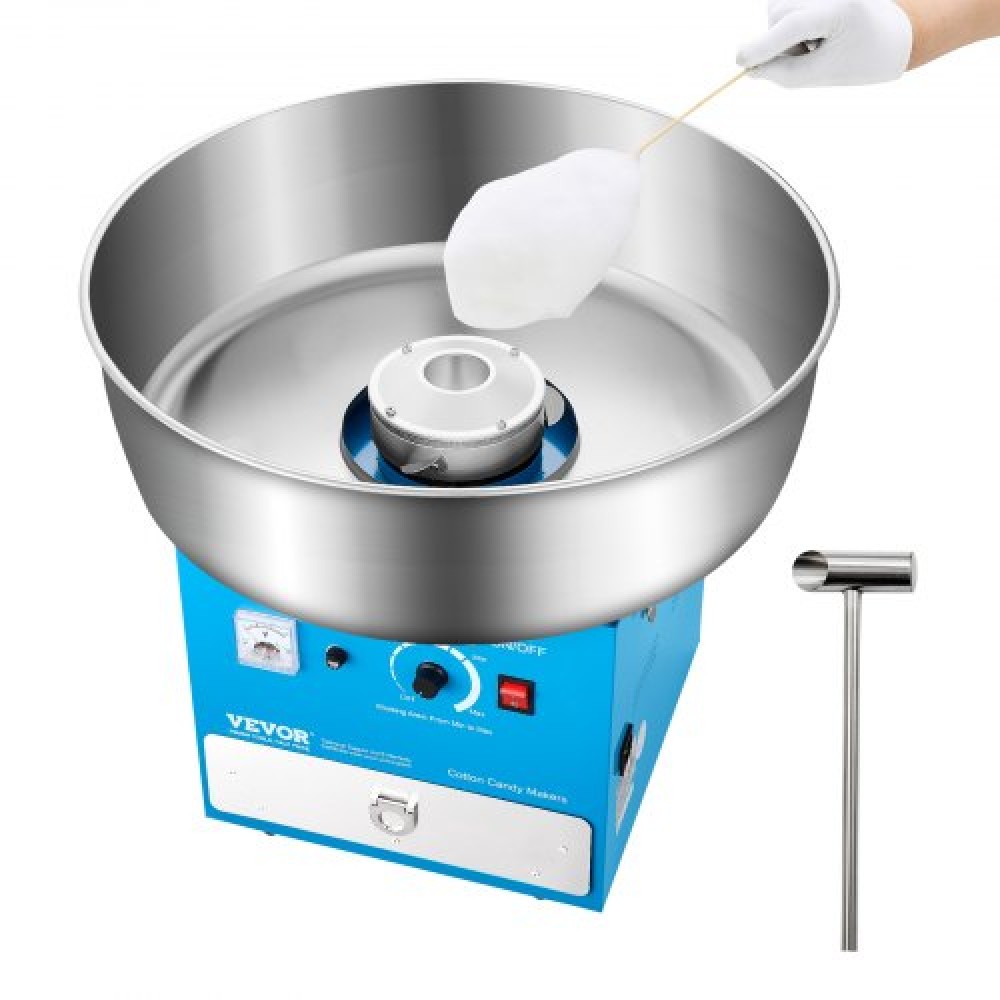 VEVOR Commercial Cotton Candy Machine Sugar Floss Maker 1000W for Party Blue