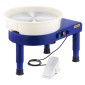 VEVOR Pottery Wheel, 14 in Ceramic Wheel Forming Machine, 60-300 RPM Ρυθμιζόμενη ταχύτητα με έλεγχο πεντάλ ποδιού, αποσπώμενη λεκάνη, ρυθμιζόμενο πόδι ανύψωσης, πλήρη αξεσουάρ για οικιακή κεραμική, DIY, Μπλε