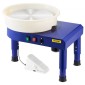 VEVOR Pottery Wheel, 14 in Ceramic Wheel Forming Machine, 60-300 RPM Ρυθμιζόμενη ταχύτητα με έλεγχο πεντάλ ποδιού, αποσπώμενη λεκάνη, ρυθμιζόμενο πόδι ανύψωσης, πλήρη αξεσουάρ για οικιακή κεραμική, DIY, Μπλε