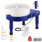 VEVOR Pottery Wheel, 14 in Ceramic Wheel Forming Machine, 60-300 RPM Ρυθμιζόμενη ταχύτητα με έλεγχο πεντάλ ποδιού, αποσπώμενη λεκάνη, ρυθμιζόμενο πόδι ανύψωσης, πλήρη αξεσουάρ για οικιακή κεραμική, DIY, Μπλε