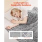 Κουβέρτα VEVOR Weighted, 20 lbs, 60 x 80 σε Queen Size, Sherpa Fleece Heavy κουβέρτα με γυάλινες χάντρες, Soft Warm Cozy Fluffy touch, για ενήλικες 200-250 lbs, ανακούφιση από άγχος, βελτίωση του ύπνου,
