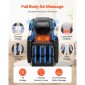 Καρέκλα μασάζ πλήρους σώματος VEVOR, 3D Zero Gravity Recliner με SL Track, 18 Auto Modes, Heat, Foot Rollers, Armrest Control, LCD Display, 36 Airbags, Retractable footrest
