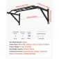 VEVOR Pull Up Bar, Multi-Prip Wall Mounted Pull Ups, 50 in Width Multifunction Chin Up Training Station, Heavy Duty Steel Bars Workout Up Body with Hangers, Weight 440 lbs, for Home Gym