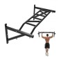 VEVOR Pull Up Bar, Multi-Prip Wall Mounted Pull Ups, 50 in Width Multifunction Chin Up Training Station, Heavy Duty Steel Bars Workout Up Body with Hangers, Weight 440 lbs, for Home Gym