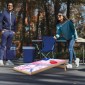VEVOR Cornhole Set, 4x2 ft Corn Hole Game Boards, Solid Wood Portable Toss Board, Indoor and Outdoe Cornhole Play για ενήλικες, περιλαμβάνει 8 τσάντες φασολιών και θήκη μεταφοράς, για αυλή, πίσω αυλή, παραλία, κάμπινγκ