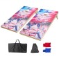 VEVOR Cornhole Set, 4x2 ft Corn Hole Game Boards, Solid Wood Portable Toss Board, Indoor and Outdoe Cornhole Play για ενήλικες, περιλαμβάνει 8 τσάντες φασολιών και θήκη μεταφοράς, για αυλή, πίσω αυλή, παραλία, κάμπινγκ