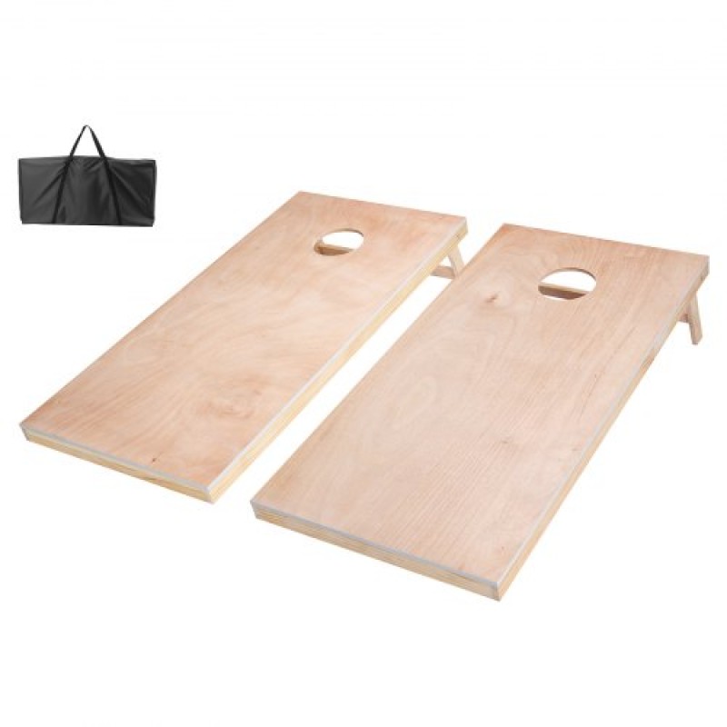 VEVOR Cornhole Set, 4x2 ft Corn Hole σανίδες παιχνιδιών, Μασίφ ξύλο φορητό Toss Board, Εσωτερικό και εξωτερικό παιχνίδι Cornhole για ενήλικες, Toss Game περιλαμβάνει θήκη μεταφοράς, για αυλή, πίσω αυλή, παραλία, κάμπινγκ