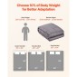 Κουβέρτα VEVOR Weighted, 25 lbs, 80 x 87 in King Size, Μαλακή 100% βαμβακερή βαριά κουβέρτα με γυάλινες χάντρες, αναπνεύσιμο υλικό, κατάλληλη για ενήλικες 250-310 lbs lbs, ανακούφιση από άγχος, βελτίωση του ύπνου,