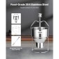 VEVOR Donut Depositor, Εγχειρίδιο μεγάλης χωρητικότητας Donuts Dropper, 304 Stainless Steel Commercial Batter Dispenser, 6 Thicknesses Adjusting Donut Hopper with Stand, for Restaurant Cafe Bakery Kitchen