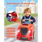 VEVOR Engine Toy, 60 τεμαχίων, Παιδικό σετ επισκευής μηχανικού αυτοκινήτου με αφαιρούμενα εξαρτήματα, φώτα και ήχους, τιμόνι και κόρνα, σετ εργαστηρίου Παιδικό μηχανικό για νήπια 3 ετών και άνω, κόκκινο