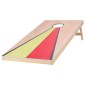 VEVOR Cornhole Set, 4x2 ft Corn Hole Game Boards, Solid Wood Portable Toss Board, Εσωτερικό και εξωτερικό παιχνίδι Cornhole για ενήλικες, περιλαμβάνει 8 τσάντες φασολιών και λαβή, για αυλή, πίσω αυλή, παραλία, κάμπινγκ
