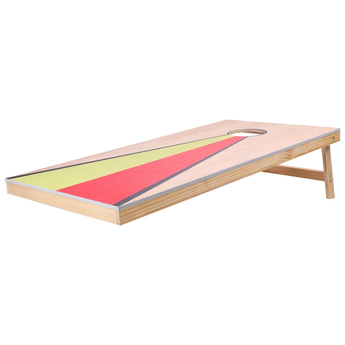 VEVOR Cornhole Set, 4x2 ft Corn Hole Game Boards, Solid Wood Portable Toss Board, Εσωτερικό και εξωτερικό παιχνίδι Cornhole για ενήλικες, περιλαμβάνει 8 τσάντες φασολιών και λαβή, για αυλή, πίσω αυλή, παραλία, κάμπινγκ