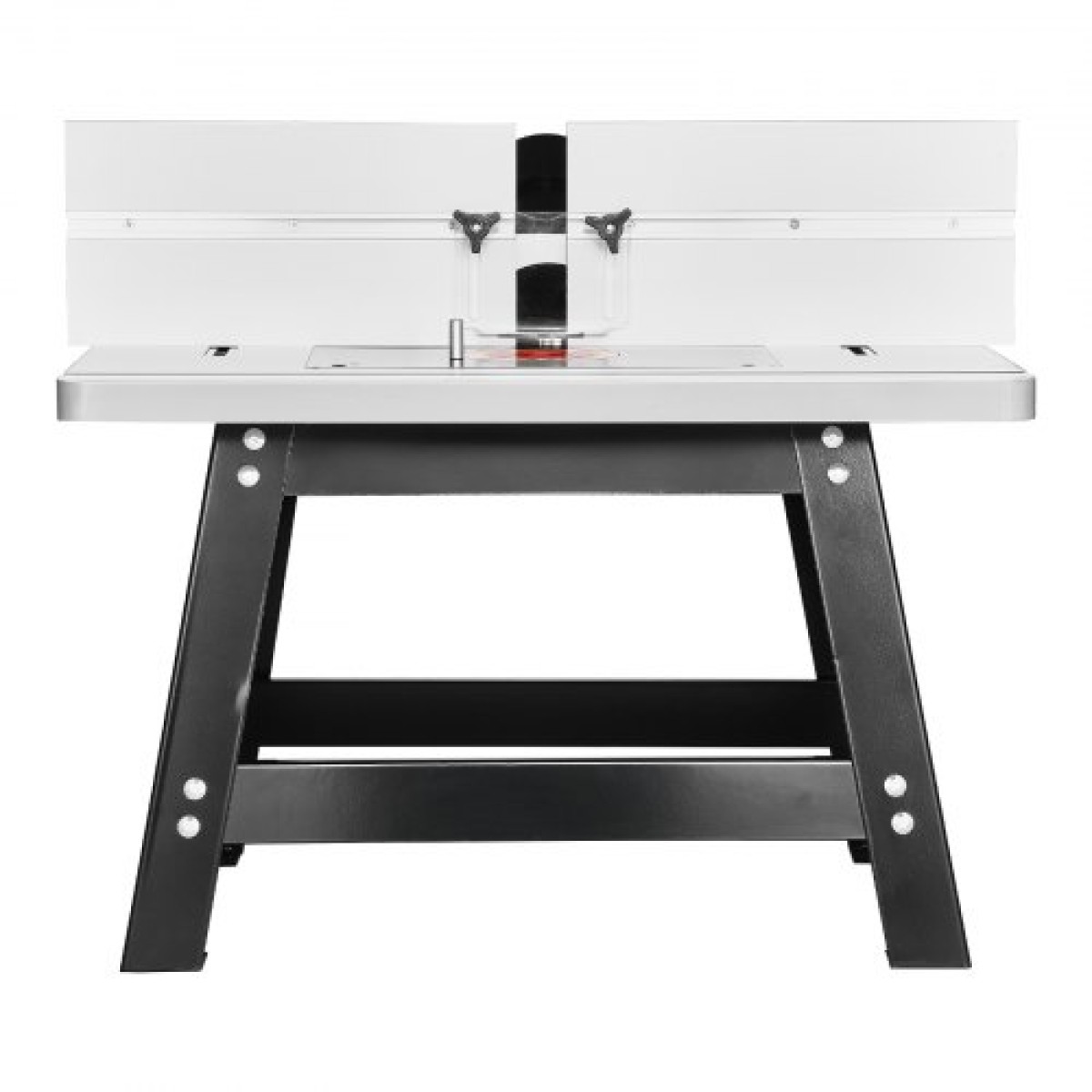 Τραπέζι δρομολογητή πάγκου VEVOR, 610 x 400 mm / 24 in x 15,7 in, Τραπέζι δρομολόγησης πάγκου με ρυθμιζόμενο φράχτη, επάνω μέρος MDF, στιβαρή μεταλλική βάση, 2-1/2 στη θύρα συλλογής σκόνης, συμβατό με διαδρομές και διάφορα τρυπάνια