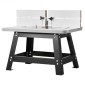 Τραπέζι δρομολογητή πάγκου VEVOR, 610 x 400 mm / 24 in x 15,7 in, Τραπέζι δρομολόγησης πάγκου με ρυθμιζόμενο φράχτη, επάνω μέρος MDF, στιβαρή μεταλλική βάση, 2-1/2 στη θύρα συλλογής σκόνης, συμβατό με διαδρομές και διάφορα τρυπάνια