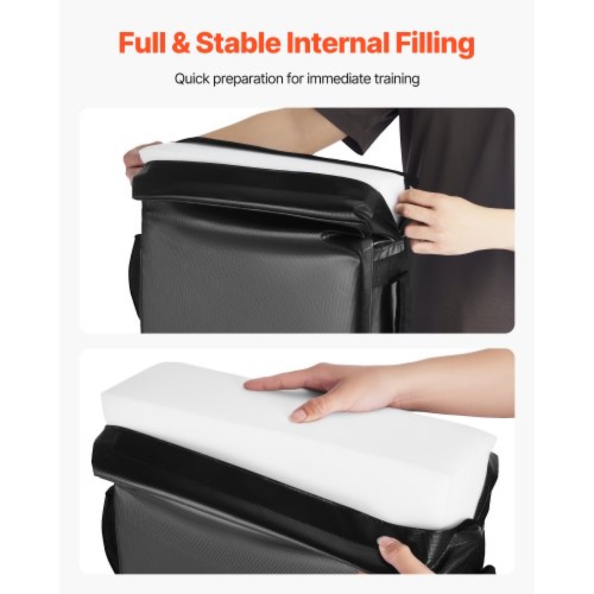 VEVOR Football Blocking Dummy, 24x16 in Blocking Pads, Kick Shield Pad με λαβές, Ανδρείκελα με σφουγγάρι υψηλής πυκνότητας, Εξοπλισμός προπόνησης βαρέως τύπου για λακρός χόκεϊ μπάσκετ, μαύρο, 2 ΤΕΜ.