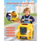 VEVOR Engine Toy, 60 τεμαχίων, Παιδικό σετ επισκευής μηχανικού αυτοκινήτου με αφαιρούμενα ανταλλακτικά, φώτα και ήχους, τιμόνι και κόρνα, σετ εργαστηρίου Παιδικό μηχανικό για νήπια 3 ετών και άνω, κίτρινο