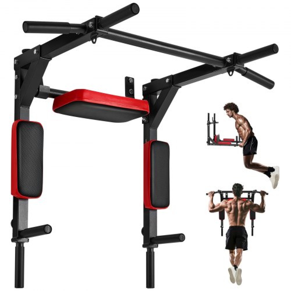 VEVOR Multifunctional Pull Up Bar Wall Mounted Chin Up Bar Dip Station Home Gym