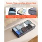 VEVOR Under Bed Storage with Clear καπάκια, 996 x 500 x 180 mm, 90L Μεγάλα δοχεία αποθήκευσης ρούχων κάτω από το κρεβάτι, Κάδοι οργανωτή παπουτσιών χαμηλού προφίλ κάτω από το συρτάρι του κρεβατιού Κουτί για κουβέρτες κρεβατοκάμαρας παπουτσιών, 6 πακέτο