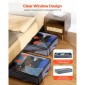 VEVOR Under Bed Storage with Clear καπάκια, 996 x 500 x 180 mm, 90L Μεγάλα δοχεία αποθήκευσης ρούχων κάτω από το κρεβάτι, Κάδοι οργανωτή παπουτσιών χαμηλού προφίλ κάτω από το συρτάρι του κρεβατιού Κουτί για κουβέρτες κρεβατοκάμαρας παπουτσιών, 6 πακέτο