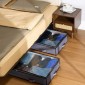 VEVOR Under Bed Storage with Clear καπάκια, 996 x 500 x 180 mm, 90L Μεγάλα δοχεία αποθήκευσης ρούχων κάτω από το κρεβάτι, Κάδοι οργανωτή παπουτσιών χαμηλού προφίλ κάτω από το συρτάρι του κρεβατιού Κουτί για κουβέρτες κρεβατοκάμαρας παπουτσιών, 6 πακέτο