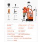 VEVOR Magnetic Drill Press, 1200 W, 38 mm Boring Diameter, 10000N Power Mag Drill Press, 900 RPM Speed, with Weldon Shank, Efficient Cooling, για μεταλλικές επιφάνειες, βιομηχανική και οικιακή βελτίωση