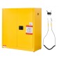 Εύφλεκτο ντουλάπι VEVOR, 109,2 x 46 x 118 cm, 29 γαλόνια εύφλεκτο ντουλάπι αποθήκευσης με ρυθμιζόμενο ράφι, ντουλάπια ψυχρής έλασης και γαλβανισμένο χάλυβα, για εμπορική βιομηχανική και οικιακή χρήση, κίτρινο