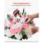 Μπουκέτο VEVOR Flower Ball Arrangement 10 ΤΕΜ, Διαμέτρου 450 mm Μπάλες τεχνητού λουλουδιού Τραπέζι γάμου Κεντρικά, Ροζ Συνθέσεις για Κεντρική διακόσμηση Γάμου, Ροζ και Λευκά τριαντάφυλλα