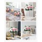 Μπουκέτο VEVOR Flower Ball Arrangement 10 ΤΕΜ, Διαμέτρου 450 mm Μπάλες τεχνητού λουλουδιού Τραπέζι γάμου Κεντρικά, Ροζ Συνθέσεις για Κεντρική διακόσμηση Γάμου, Ροζ και Λευκά τριαντάφυλλα
