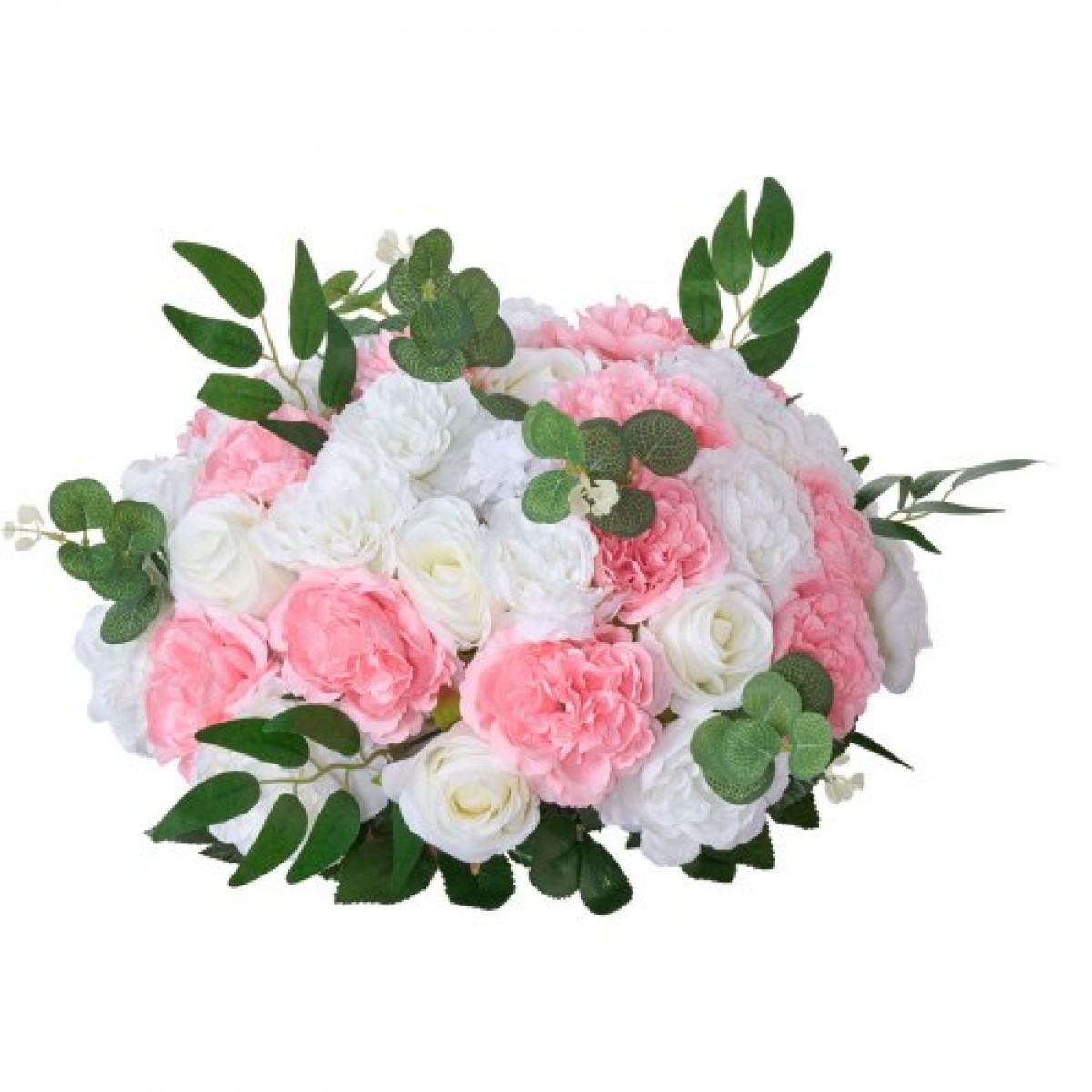 Μπουκέτο VEVOR Flower Ball Arrangement 10 ΤΕΜ, Διαμέτρου 450 mm Μπάλες τεχνητού λουλουδιού Τραπέζι γάμου Κεντρικά, Ροζ Συνθέσεις για Κεντρική διακόσμηση Γάμου, Ροζ και Λευκά τριαντάφυλλα