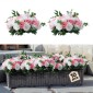 Μπουκέτο VEVOR Flower Ball Arrangement 10 ΤΕΜ, Διαμέτρου 450 mm Μπάλες τεχνητού λουλουδιού Τραπέζι γάμου Κεντρικά, Ροζ Συνθέσεις για Κεντρική διακόσμηση Γάμου, Ροζ και Λευκά τριαντάφυλλα