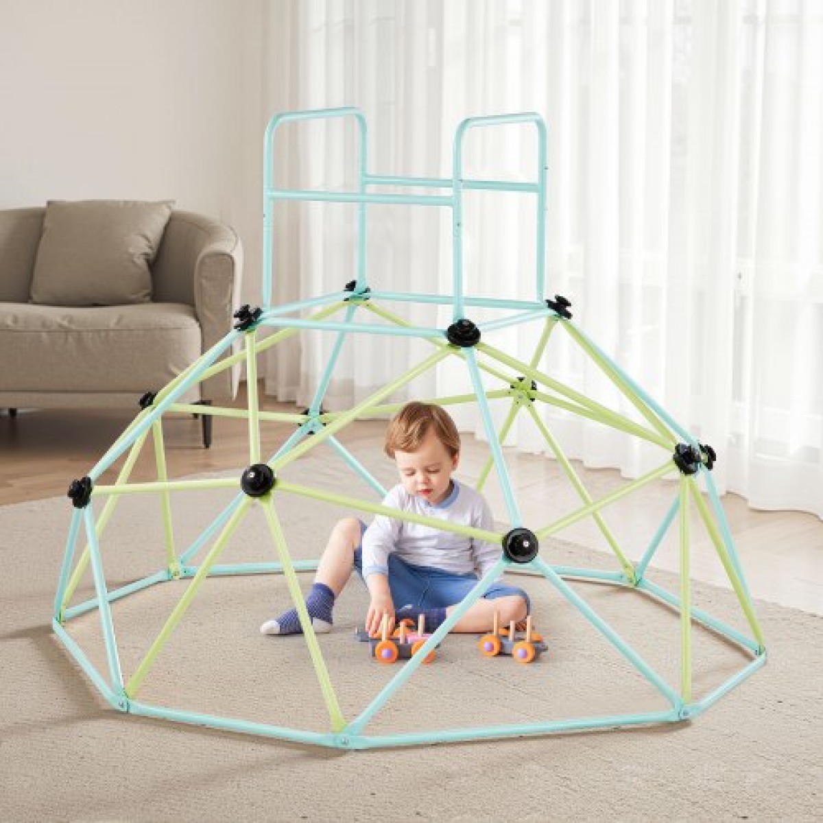 VEVOR Climbing Dome, 183cm Geometric Dome Climber για παιδιά, 270kg Loading Εσωτερική/Εξωτερική Παιδική χαρά Jungle Gym, Εύκολη συναρμολόγηση Εξοπλισμός παιχνιδιού αναρρίχησης στην πίσω αυλή για αγόρια κορίτσια 3 έως 10 ετών