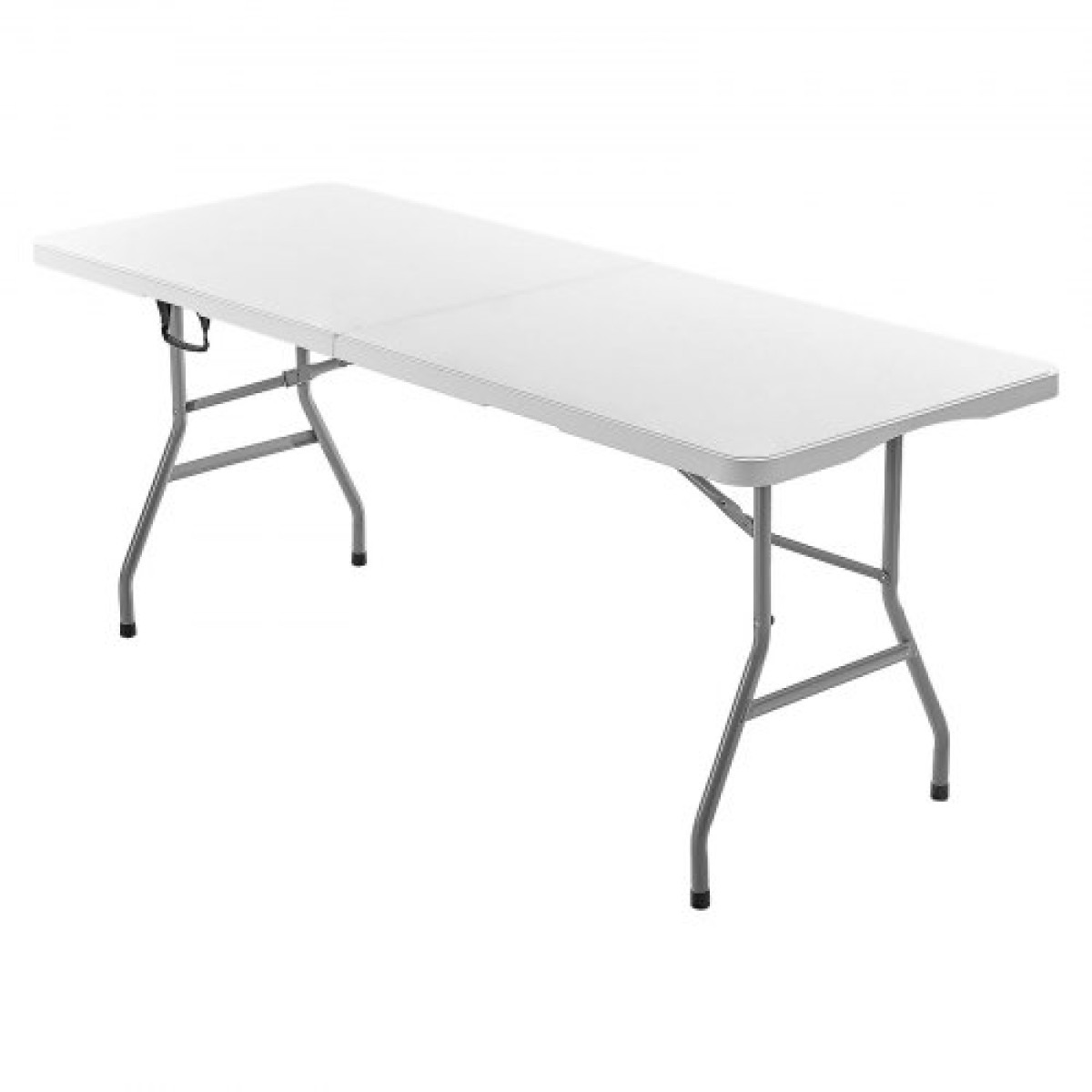 Πτυσσόμενο τραπέζι VEVOR, Φορητό 6 Ft Heavy Duty Πτυσσόμενο Τραπέζι Βοηθητικό, Εσωτερικό εξωτερικό Πλαστικό Ορθογώνιο Τραπέζι με ενσωματωμένη λαβή, για πάρτι, τραπεζαρία, γάμους, εκδηλώσεις, πικνίκ, κάμπινγκ, λευκό