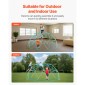 VEVOR Climbing Dome, 305cm Geometric Dome Climber για παιδιά, 453kg Loading Jungle Gym Παιδική χαρά με δίχτυ χταποδιού & 2 μπάλες μπάσκετ, Εύκολη συναρμολόγηση Υπαίθρια παιχνίδια αναρρίχησης στην πίσω αυλή - Δώρο για αγόρια κορίτσια