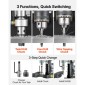 VEVOR Magnetic Drill Press, 1500 W, 60 mm Boring Diameter, 13000N Power Mag Drill Press, 0-600 RPM Ρυθμιζόμενη ταχύτητα, Morse Taper, M3-M16 Tapping, για μεταλλική επιφάνεια, βιομηχανική και οικιακή βελτίωση