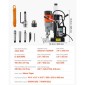 VEVOR Magnetic Drill Press, 1500 W, 60 mm Boring Diameter, 13000N Power Mag Drill Press, 0-600 RPM Ρυθμιζόμενη ταχύτητα, Morse Taper, M3-M16 Tapping, για μεταλλική επιφάνεια, βιομηχανική και οικιακή βελτίωση