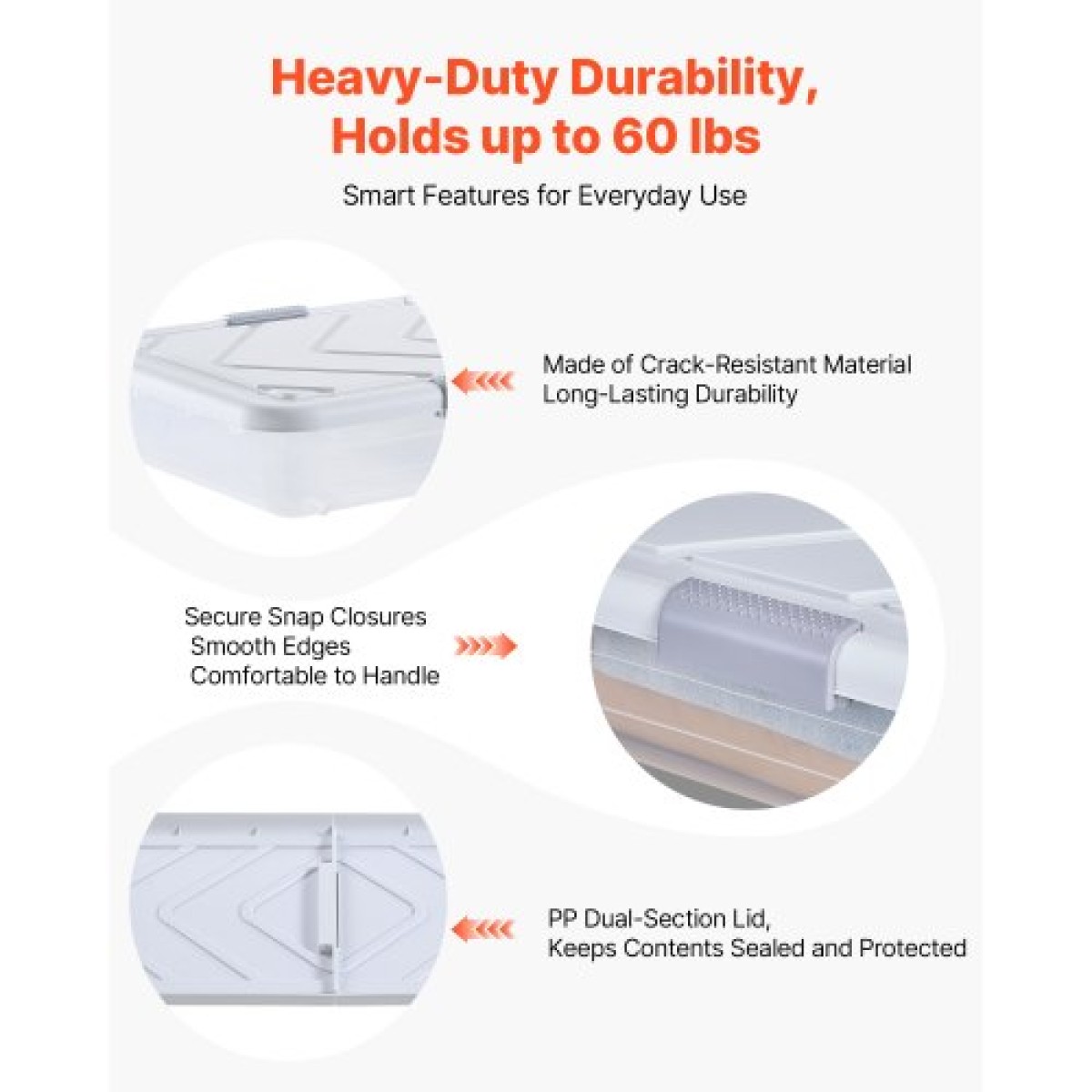 VEVOR Under Bed Storage με ρόδες, 805 x 396 x 175 mm δοχεία κάτω από το κρεβάτι, θήκη για παπούτσια κάτω από το κρεβάτι με καπάκι και γκρι μάνδαλο, κυλιόμενοι κάδοι αποθήκευσης κάτω από το κρεβάτι για κουβέρτες για ρούχα, παπούτσια, 4 πακέτο