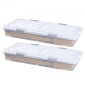 VEVOR Under Bed Storage με ρόδες, 805 x 396 x 175 mm δοχεία κάτω από το κρεβάτι, θήκη για παπούτσια κάτω από το κρεβάτι με καπάκι και γκρι μάνδαλο, κυλιόμενοι κάδοι αποθήκευσης κάτω από το κρεβάτι για κουβέρτες για ρούχα, παπούτσια, 4 πακέτο