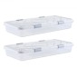 VEVOR Under Bed Storage με ρόδες, 805 x 396 x 175 mm δοχεία κάτω από το κρεβάτι, θήκη για παπούτσια κάτω από το κρεβάτι με καπάκι και γκρι μάνδαλο, κυλιόμενοι κάδοι αποθήκευσης κάτω από το κρεβάτι για κουβέρτες για ρούχα, παπούτσια, 4 πακέτο