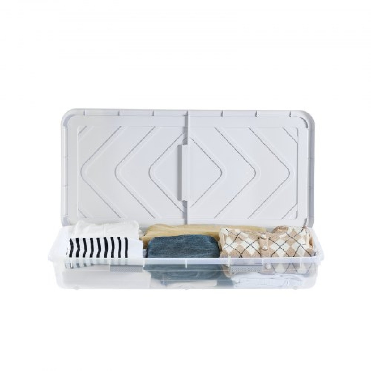 VEVOR Under Bed Storage με ρόδες, 805 x 396 x 175 mm δοχεία κάτω από το κρεβάτι, θήκη για παπούτσια κάτω από το κρεβάτι με καπάκι και γκρι μάνδαλο, κυλιόμενοι κάδοι αποθήκευσης κάτω από το κρεβάτι για κουβέρτες για ρούχα, παπούτσια, 4 πακέτο