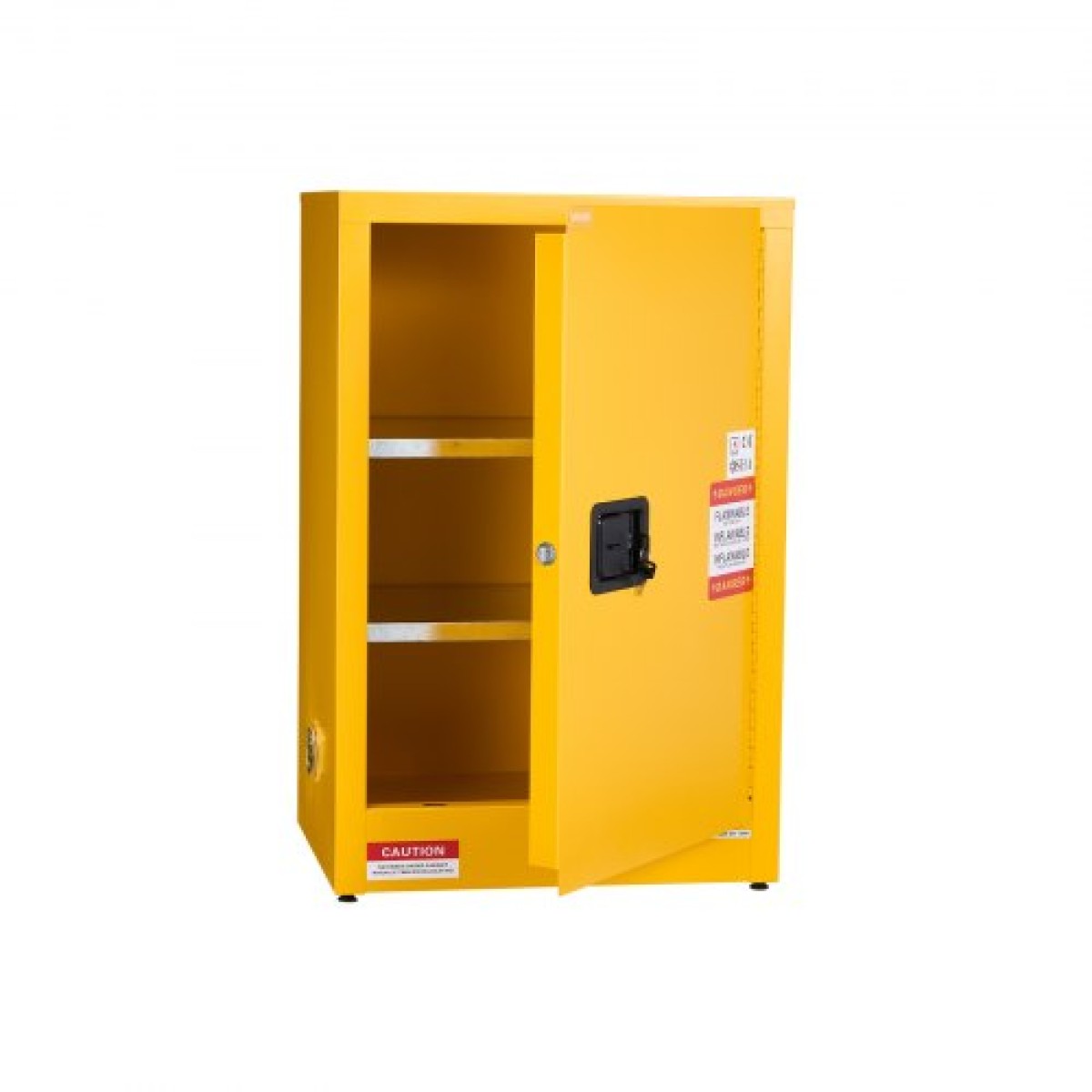 Εύφλεκτο ντουλάπι VEVOR, 59 x 46 x 90 cm, 13 γαλόνι εύφλεκτο ντουλάπι αποθήκευσης με ρυθμιζόμενο ράφι, ντουλάπια ψυχρής έλασης και γαλβανισμένο χάλυβα, για εμπορική βιομηχανική και οικιακή χρήση, κίτρινο